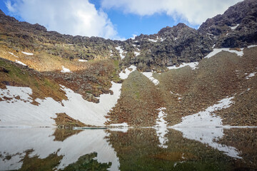 Beautiful lake in the Siberian mountains Sayan