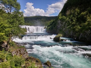 Fototapeta na wymiar nature, river, waterfall