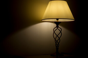 lamp in the dark