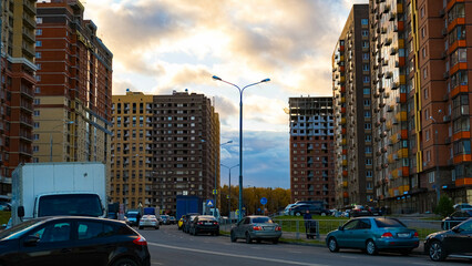 New buildings in Moscow.A new house.