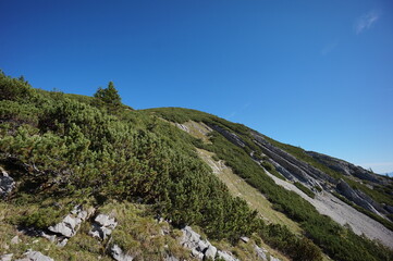 Fototapeta premium Wanderung auf den Hochmiesing