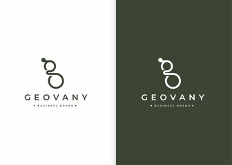 Minimalist letter G logo design template