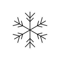 Snowflake thin line icon. Simple Vector illustration.
