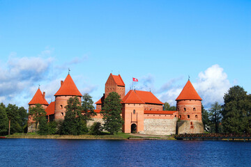 Fototapeta na wymiar The watercastle Trakai in Lithuania, baltic states, europe