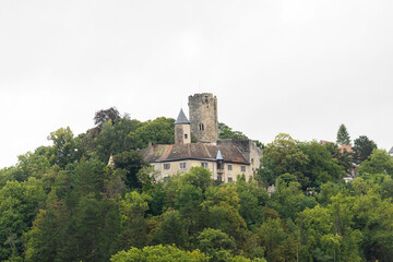 Fototapeta na wymiar The medieval Castle Krautheim, Hohenlohe, Baden-WÃ¼rttemberg, Germany