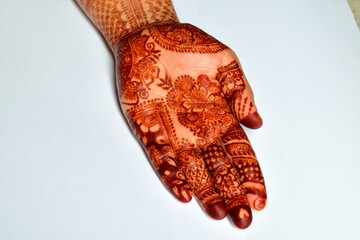 A Beautiful henna mehandi bridal indian design