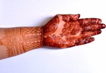 A Beautiful henna mehandi bridal indian design