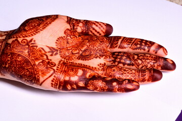 A Beautiful henna mehandi bridal indian design