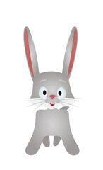 Cute rabbit icon. vector illustration