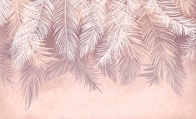 Pink leaf background 