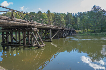 wooden bridge.