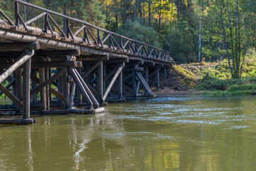 wooden bridge.