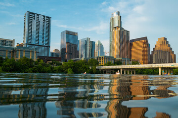 Plakat Austin Texas skyline cityscape downtown. USA city.