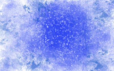 Hand drawing blue watercolor background. Dark vintage blue background with dust and scratches, for using in design, can be used as texture or background. 