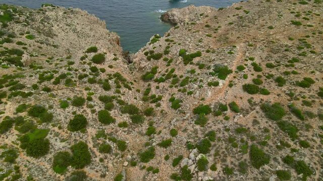 macarella y macarelleta playas menorca 4k drone