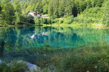 Blick auf den Christlessee bei Oberstdorf im Allgäu