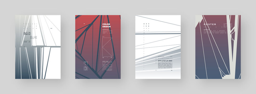 Abstract set Placards, Posters, Flyers, Banner Designs, Blank, Document. Colorful illustration on vertical A4 format. Original geometric shapes composition. Decorative minimal backdrop.	
