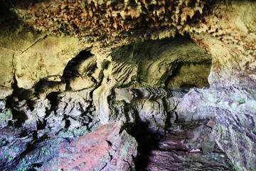 The tunnel of Lava Furna De Frei Matias, Pico island, Azores