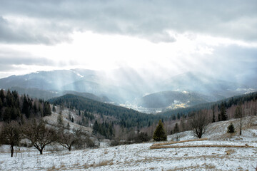 winter in the mountains