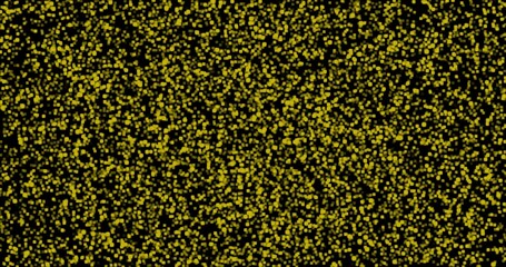 glitter for a holiday card, animation banner. Abstract space and stars. Approach, movement of small gold particles. Christmas background