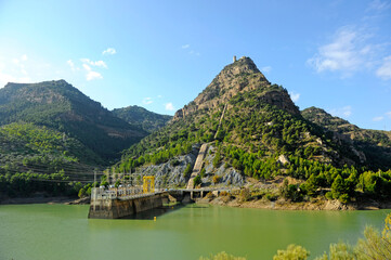 Central hidroeléctrica del Chorro Tajo de la Encantada, provincia de Málaga Andalucía España. Energía eléctrica renovable