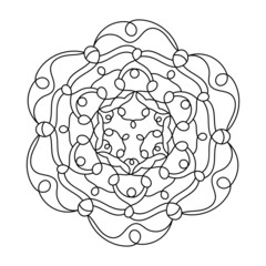 Mandala. Coloring book pages. Hand drawn vector illustration