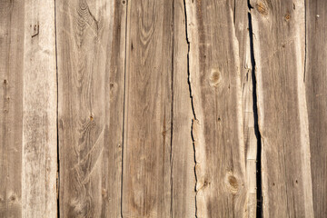 Old wooden fence. Darkened wood. Texture. Copy space