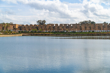 Obraz premium View of Sahrij Swani or Bassin Souani (Basin of the Norias) lake, Meknes, Morocco