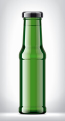 Glass Bottle on background. 