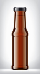 Glass Bottle on background. 