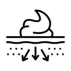 Skin care flat line icon. Moisturizing cream, spf whitening gel, care dry skin cream, oil, serum drop elements. Outline sign for mobile concept and web design, store