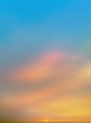 Obraz premium Romantic sunset sky as natural background