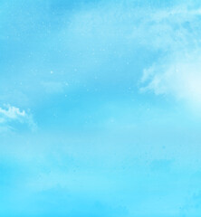 Romantic sunset sky as natural background