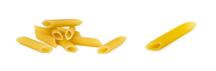 Traditional Italian pasta isolated on white background