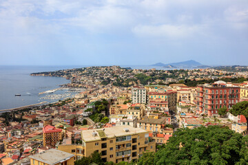 Fototapeta na wymiar View of Napoli from Castel Sant'Elmo
