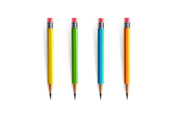 Pecil colors for school or kids background. Pencil colors with white background