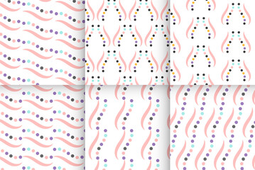 Polka dot geometric seamless Pattern design in baby boy backgrounds.