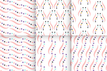 Polka dot geometric seamless Pattern design in baby boy backgrounds.