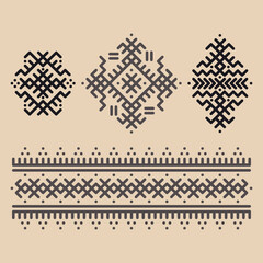 Vector image of traditional Berber tattoos