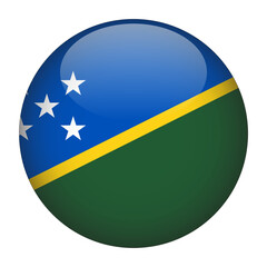 Solomon Islands 3D Rounded Country Flag button Icon