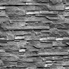 uneven stone wall monochrome, seamless texture