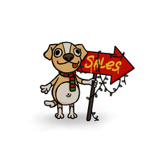 mascot dog for signage and banner