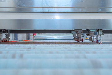 Obraz premium glass factory equipment. automated factory machine details