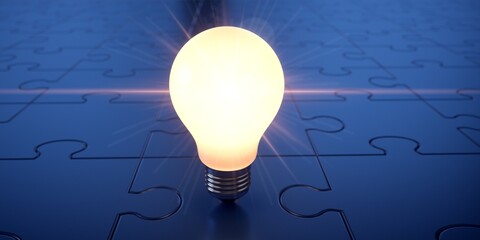 Lightbulb lit on a puzzle.