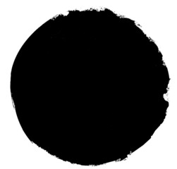 Fototapeta na wymiar Watercolor black circle on white as background. Vector 