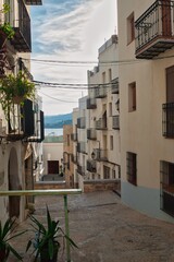 Fototapeta na wymiar different views of Peñíscola. Streets, Sea, Castle
