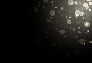 yellow and white defocused lights on dark background