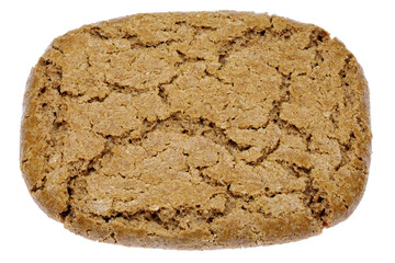 Dutch speculoos cookie isolated on white background