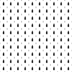 Square seamless background pattern from geometric shapes are different sizes and opacity. The pattern is evenly filled with big black feeding bottle symbols. Vector illustration on white background