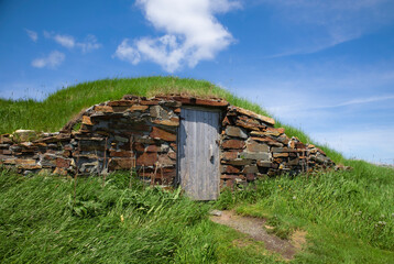 Historic root cellar in the hillside